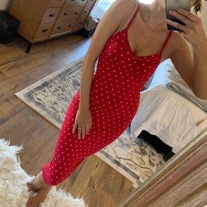 SOLD. Cotton red polka dot dress.